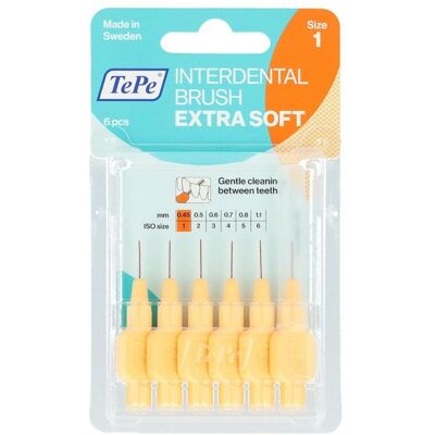 TePe Orange Extra Soft Interdental Brush - 0.45mm - 6 pcs TePe Orange Extra Soft Interdental Brush - 0.45mm - 6 pcs