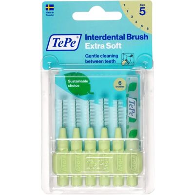 Spazzolino interdentale TePe Extra Soft - 0,8mm - 6 pezzi Spazzolino interdentale TePe Extra Soft - 0,8mm - 6 pezzi