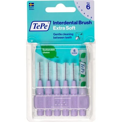 TePe Extra Soft Interdentalbürste - ISO 6 - 6 Stück TePe Extra Soft Interdentalbürste - ISO 6 - 6 Stück