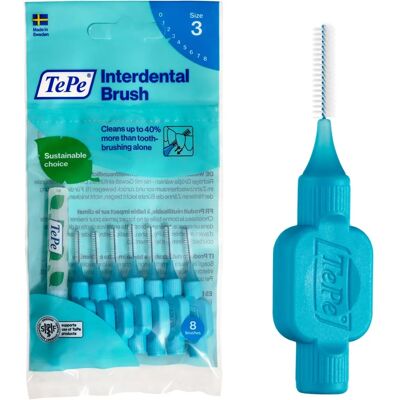 Brosses interdentaires TePe Original Bleu - 8 brosses - Publicité Brosses interdentaires TePe Original Bleu - 8 brosses - Publicité