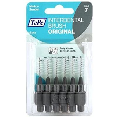 Tepe Graue Interdentalbürsten ISO 7 - 1,3mm - Effektive Plaque-Entfernung Tepe Graue Interdentalbürsten ISO 7 - 1,3mm - Effektive Plaque-Entfernung