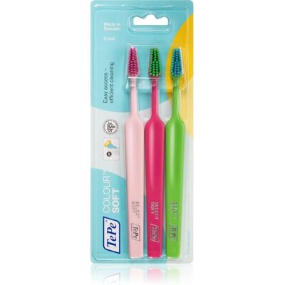 Szczoteczka do zębów TePe Colour Soft - 3 sztuki Szczoteczka do zębów TePe Colour Soft - 3 sztuki