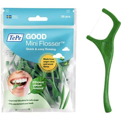 TePe Mini Flosser - Pieni, ympäristöystävällinen hammaslanka tiukkoihin tiloihin TePe Mini Flosser - Pieni, ympäristöystävällinen hammaslanka tiukkoihin tiloihin