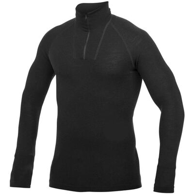 Woolpower Unisex Zip Turtleneck Black - Baselayer Woolpower Unisex Zip Turtleneck Black - Baselayer
