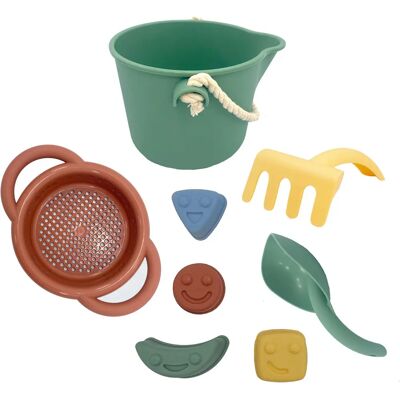 Viking Toys - Zandspelset 8-delig met Emmer - Re:line serie Viking Toys - Zandspelset 8-delig met Emmer - Re:line serie