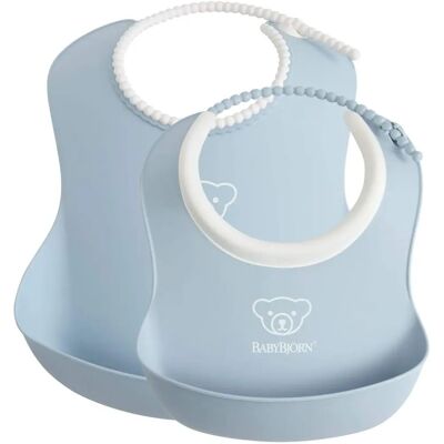BABYBJÖRN Powder Blue Baby Lätzchen-Set - Fütterungslätzchen BABYBJÖRN Powder Blue Baby Lätzchen-Set - Fütterungslätzchen