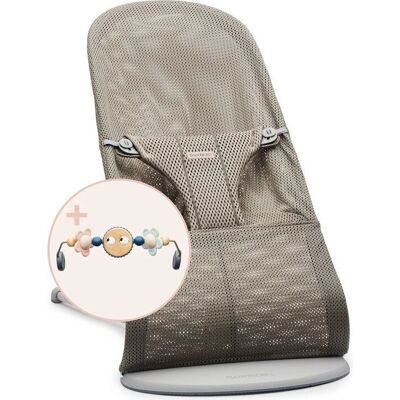 BabyBjörn Baby Bouncer Bliss - Pastel, Mesh Grey Beige, Googly Eyes Toy - Baby Bouncer BabyBjörn Baby Bouncer Bliss - Pastel, Mesh Grey Beige, Googly Eyes Toy - Baby Bouncer
