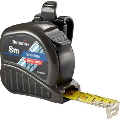 Hultafors Stainless Steel Brick Mate Pocket Tape 8m - Pocket Tape Measure Hultafors Stainless Steel Brick Mate Pocket Tape 8m - Pocket Tape Measure
