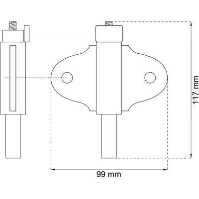 Habo 200 Aluminium lås för låda - Box Lock Habo 200 Aluminium lås för låda - Box Lock
