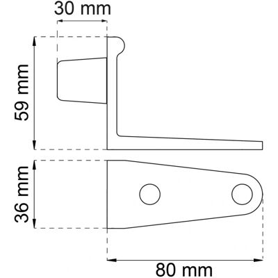 Habo Model 181 Dørstopper - Rustfrit stål med 30mm grå gummibuffer Habo Model 181 Dørstopper - Rustfrit stål med 30mm grå gummibuffer