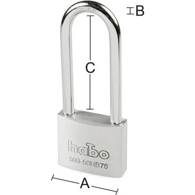 Habo Aluminium lås 503-50hb76 - Lås Habo Aluminium lås 503-50hb76 - Lås