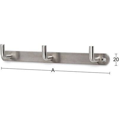 Habo Väggkrok 3 Sirius Rostfritt Stål 220mm Habo Väggkrok 3 Sirius Rostfritt Stål 220mm