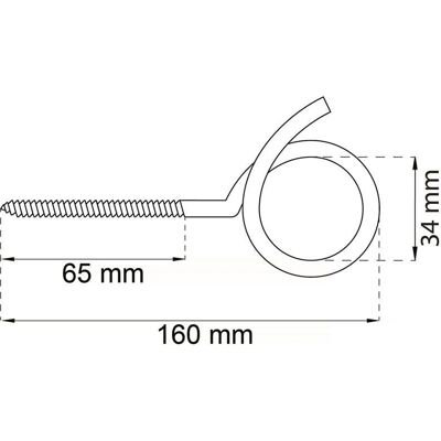 Habo Varmgalvaniseret Stål Hængeløkke - 160mm Habo Varmgalvaniseret Stål Hængeløkke - 160mm