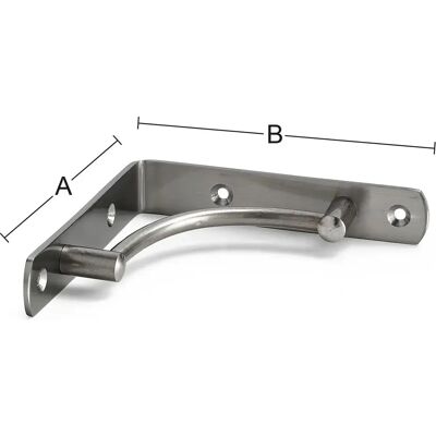 Habo Vägghyllahållare - 130x130mm - Rostfritt stål Habo Vägghyllahållare - 130x130mm - Rostfritt stål