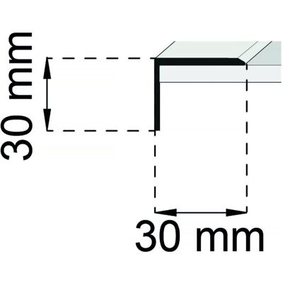 Habo - Sa14 - Svart matt - 2000 mm - Edge trim Habo - Sa14 - Svart matt - 2000 mm - Edge trim