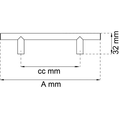 Habo Möbelhandtag cc192mm - Handtag Habo Möbelhandtag cc192mm - Handtag