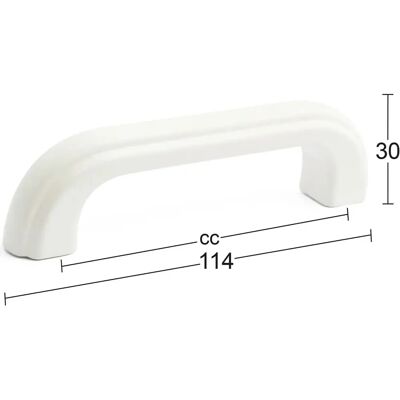 Habo Nina Handtag - 96mm - Vit - Handtag till låda Habo Nina Handtag - 96mm - Vit - Handtag till låda