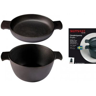 Ensemble de Cuisine en Fonte Skeppshult - Poêle et Cocotte 23cm - Publicité Ensemble de Cuisine en Fonte Skeppshult - Poêle et Cocotte 23cm - Publicité