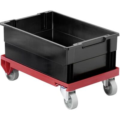 Carrello di Stoccaggio Rosso - 4 Ruote - 400x60x600mm Carrello di Stoccaggio Rosso - 4 Ruote - 400x60x600mm