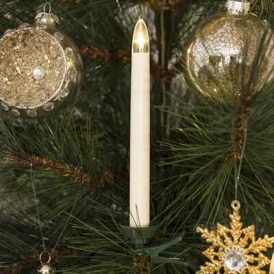 Konstsmide LED Weihnachtsbaumbeleuchtung, 10 kabellose Kerzen, Innen Konstsmide LED Weihnachtsbaumbeleuchtung, 10 kabellose Kerzen, Innen