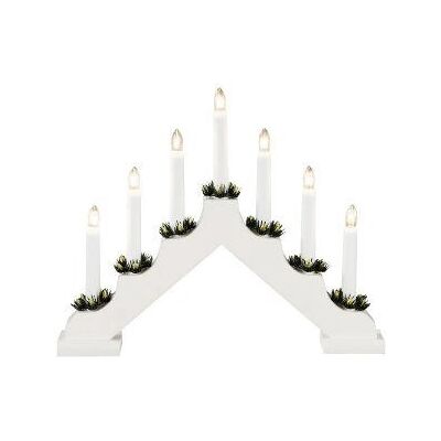Konstsmide 7 Light Wooden Candlestick - Candle Holder Konstsmide 7 Light Wooden Candlestick - Candle Holder