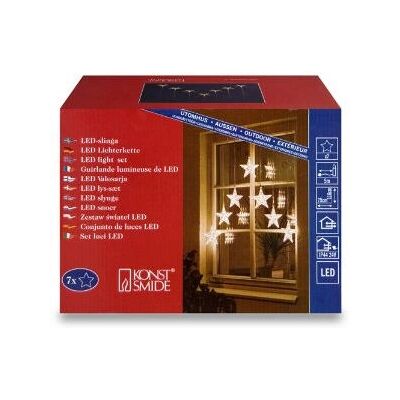 Konstsmide 7 Stjerne Gardin med LED - LED Gardinslys Konstsmide 7 Stjerne Gardin med LED - LED Gardinslys