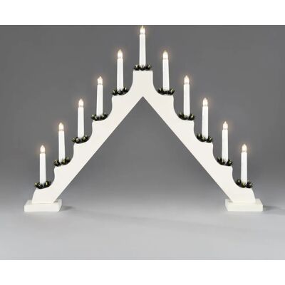 Konstsmide 2541-210 elektrisk ljusstake - Klassisk 11-arm träljusstake Konstsmide 2541-210 elektrisk ljusstake - Klassisk 11-arm träljusstake