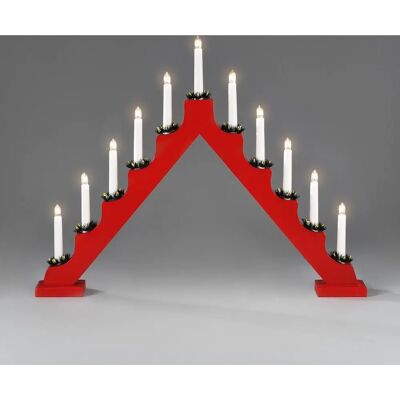 Konstsmide 2541-510 Elektrisk ljusstake - Röd 11-arm Konstsmide 2541-510 Elektrisk ljusstake - Röd 11-arm