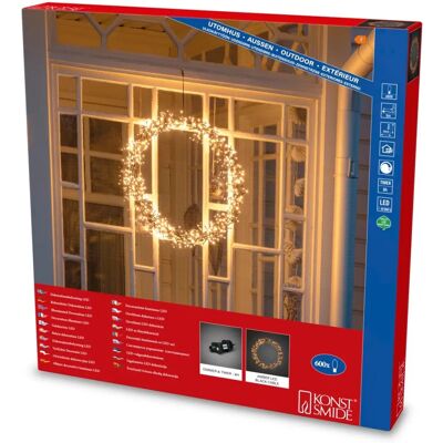 Konstsmide Bernstein LED Weihnachtskranz - Außen Dimmbar Konstsmide Bernstein LED Weihnachtskranz - Außen Dimmbar