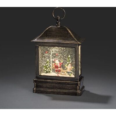 Konstsmide 2886-000 braune Schneeglobe Laterne mit Santa Szene Konstsmide 2886-000 braune Schneeglobe Laterne mit Santa Szene