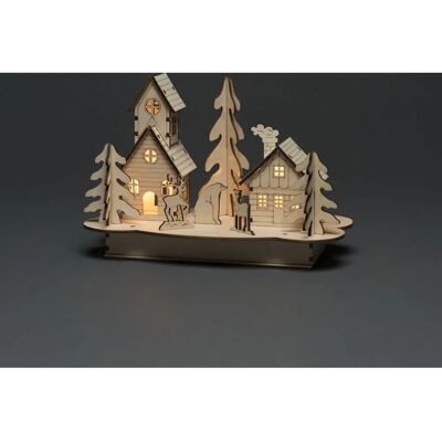 Konstsmide 3238-100 Holzlichter Dekoration - Haus & Tier Silhouette Konstsmide 3238-100 Holzlichter Dekoration - Haus & Tier Silhouette