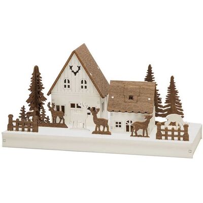Konstsmide 3282-210 Holzsilhouette Waldhäuser LED Dekoration - Innenbereich Konstsmide 3282-210 Holzsilhouette Waldhäuser LED Dekoration - Innenbereich