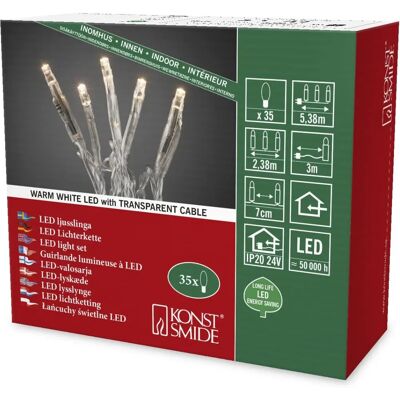Konstsmide 6352-123 Inomhus Ljuslenke - 35 LED Varmhvid Konstsmide 6352-123 Inomhus Ljuslenke - 35 LED Varmhvid