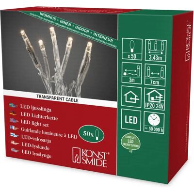 Konstsmide Mikro-LED Lichterkette - 50 Warmweiß - 3,43m - Innen Konstsmide Mikro-LED Lichterkette - 50 Warmweiß - 3,43m - Innen