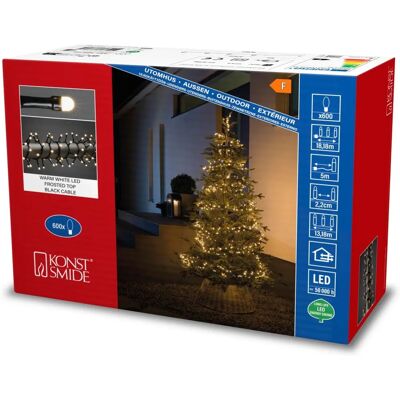 Lumières de Noël LED extérieures Konstsmide 600 - Noir, 13.18m Lumières de Noël LED extérieures Konstsmide 600 - Noir, 13.18m