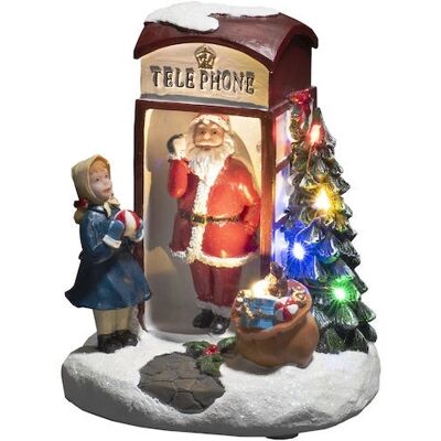 Konstsmide Santa LED Telephone Box Decoration - Christmas Light Konstsmide Santa LED Telephone Box Decoration - Christmas Light