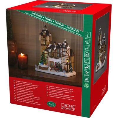 Figure de Noël KONSTSMIDE - Maison en fibre de verre LED - 26,5x31x21cm Figure de Noël KONSTSMIDE - Maison en fibre de verre LED - 26,5x31x21cm