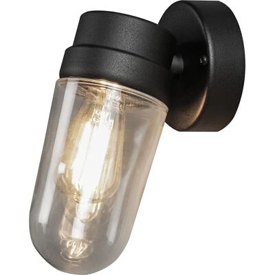 Konstsmide Vega Wandleuchte - Schwarz Aluminium Glas IP54 Dimmbar Konstsmide Vega Wandleuchte - Schwarz Aluminium Glas IP54 Dimmbar