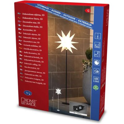 Konstsmide Modell - 3D Plaststjerne LED - 120cm - Utendørs julelys Konstsmide Modell - 3D Plaststjerne LED - 120cm - Utendørs julelys