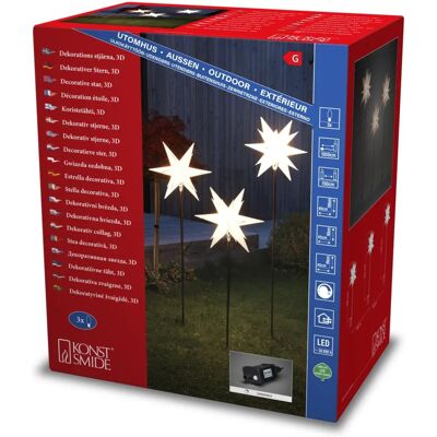 Konstsmide Model - Hvid Udendørs 3D Stjerne LED Lys Konstsmide Model - Hvid Udendørs 3D Stjerne LED Lys