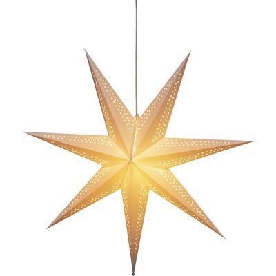 Estrella de papel Konstsmide 78cm blanca - Decoración navideña Estrella de papel Konstsmide 78cm blanca - Decoración navideña