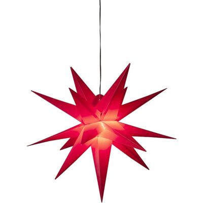 Konstsmide 3-D estrella de plástico roja decoración luminosa - Figura decorativa luminosa Konstsmide 3-D estrella de plástico roja decoración luminosa - Figura decorativa luminosa