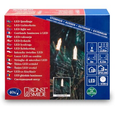 Konstsmide Modell 6004-100 Lichterkette - 40 LEDs, Außen, 8,85 m Konstsmide Modell 6004-100 Lichterkette - 40 LEDs, Außen, 8,85 m
