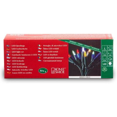 Konstsmide LED Weihnachtsbeleuchtung - 50 LEDs, Mehrfarbig, Innen/Außen Konstsmide LED Weihnachtsbeleuchtung - 50 LEDs, Mehrfarbig, Innen/Außen