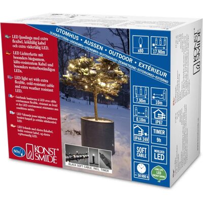 KONSTSMIDE LED Micro-Lichterkette - 7,90m - 80 Warmweiß - Schwarz KONSTSMIDE LED Micro-Lichterkette - 7,90m - 80 Warmweiß - Schwarz
