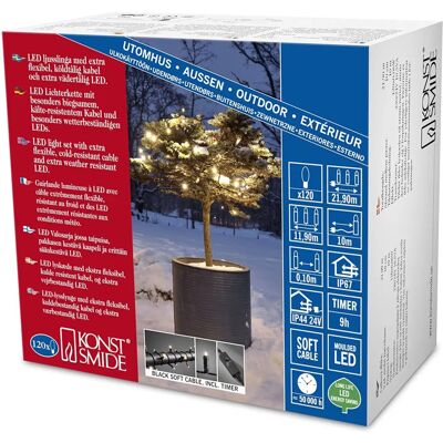 KONSTSMIDE LED-Lichterkette - 120 Dioden, 10m, schwarz, warmweiß KONSTSMIDE LED-Lichterkette - 120 Dioden, 10m, schwarz, warmweiß