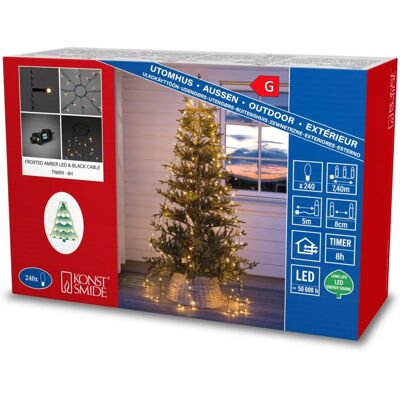 Konstsmide 6394-820 LED julgran ljus - 240 LED, 8x240cm, timer Konstsmide 6394-820 LED julgran ljus - 240 LED, 8x240cm, timer