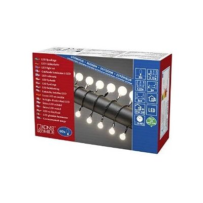 Konstsmide 3680-107 Decoratieverlichting - 80 LED Globeslinger - Zwart Konstsmide 3680-107 Decoratieverlichting - 80 LED Globeslinger - Zwart