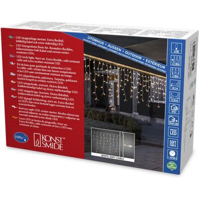 Cortina de luces LED nieve de Konstsmide - IP67 12,59m Cortina de luces LED nieve de Konstsmide - IP67 12,59m