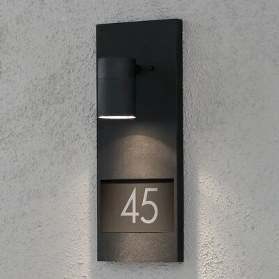 Konstsmide 7655-750 Væglampe - IP44 Moderne Husnummer Sort Konstsmide 7655-750 Væglampe - IP44 Moderne Husnummer Sort